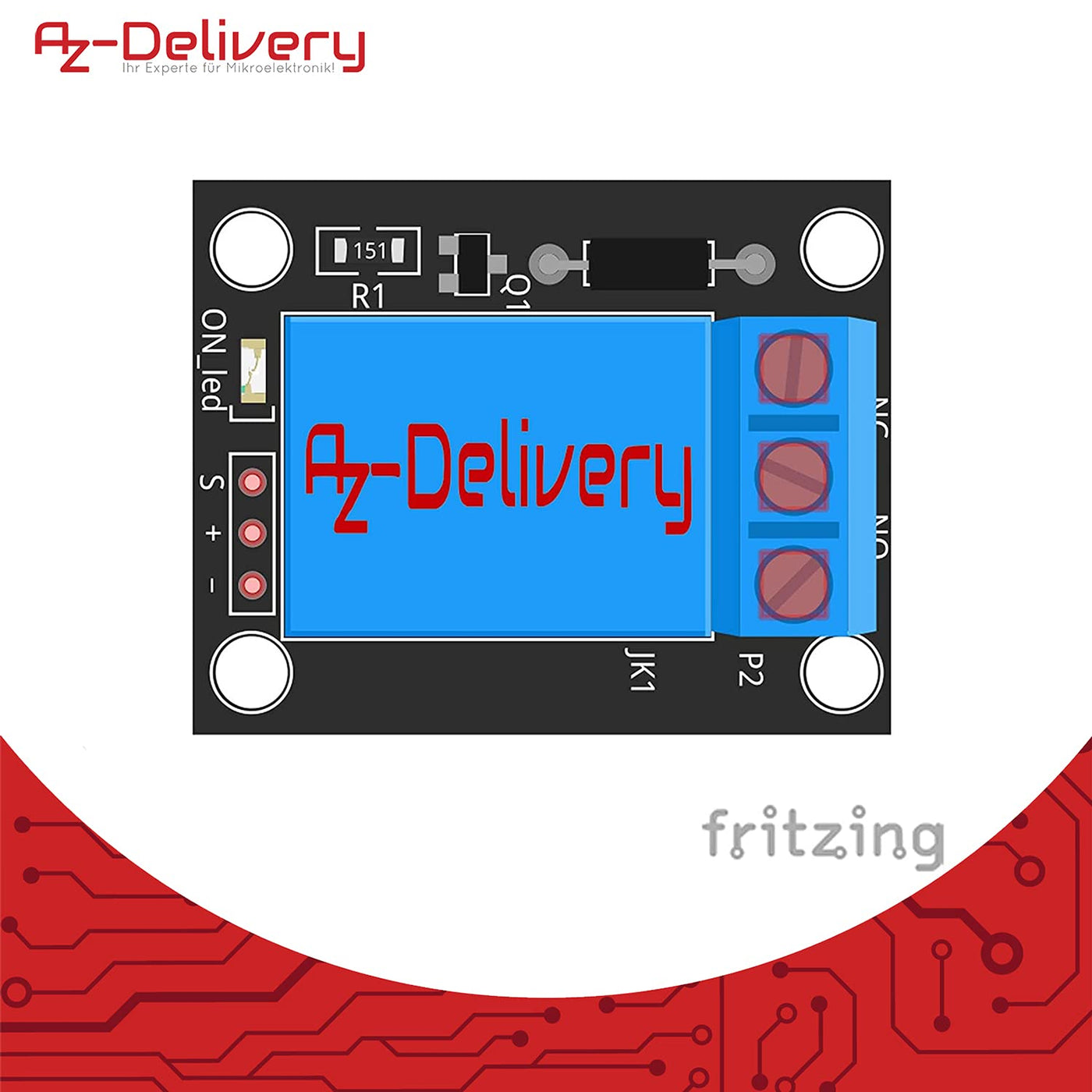 AZDelivery 3 x 1-Relais 5V KY-019 Modul High-Level-Trigger kompatibel mit Arduino und Raspberry Pi inklusive E-Book!