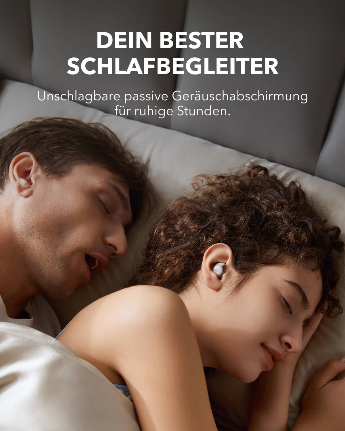 soundcore Schlaf-Earbuds Sleep A20 von Anker, Geräuschblockierung, Seitenschläfer, 80h Wiedergabe, Schlaf-Analyse, personalisierbare Weckfunktion, Bequemes flaches Design