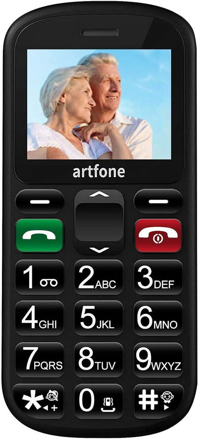 artfone CS181 Seniorenhandy ohne Vertrag | Mobiltelefon mit großen Tasten | Dual SIM Handy mit Notruftaste | Rentner Handy große Tasten | GSM Handy | Inklusive Ladegerat