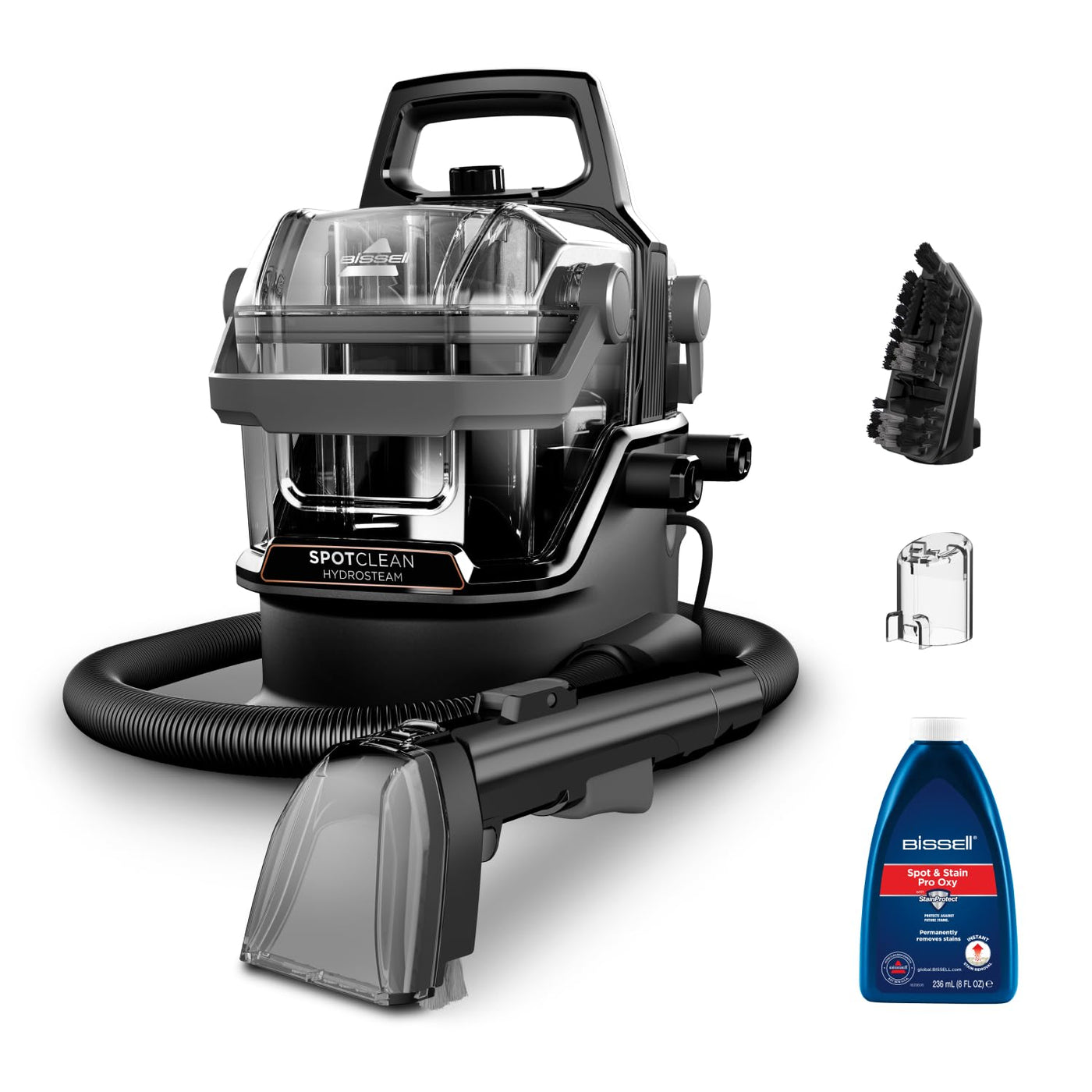 Bissell SpotClean HydroSteam, Polsterreiniger Gerät, Teppichreiniger mit HydroSteam Technologie, Dampfreiniger, Nasssauger für Teppiche, Polster, Auto & Mehr, Leistungsstarker 1000W Motor, 3689N