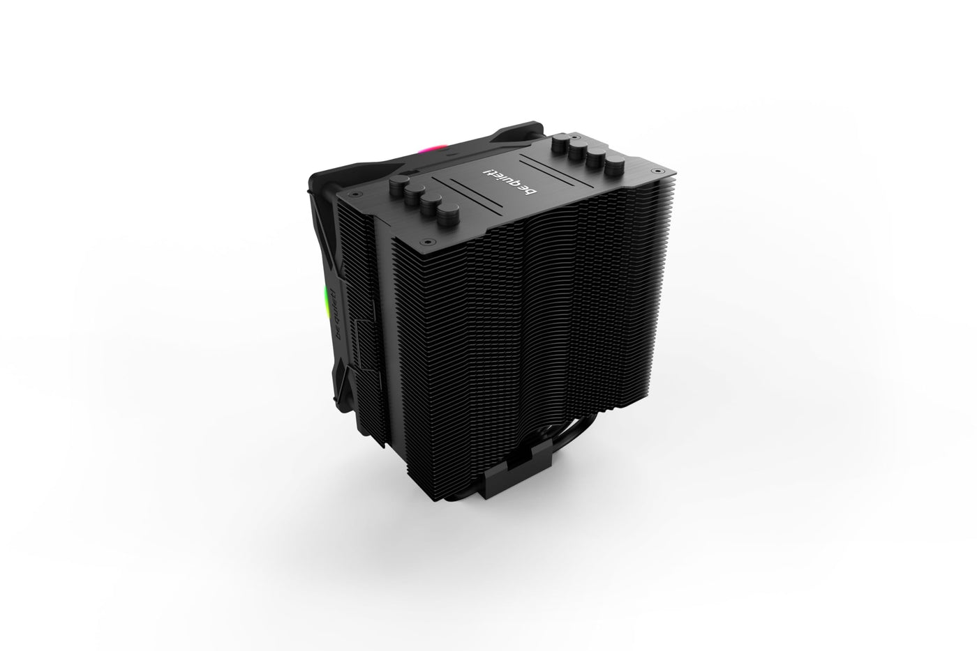 be quiet! Pure Rock 2 FX Black, CPU Kühler, 150W TDP, Light Wings 120mm PWM high-speed mit ARGB-Beleuchtung, 4 6mm Heatpipes, asymmetrisches Design, Single Tower, BK033