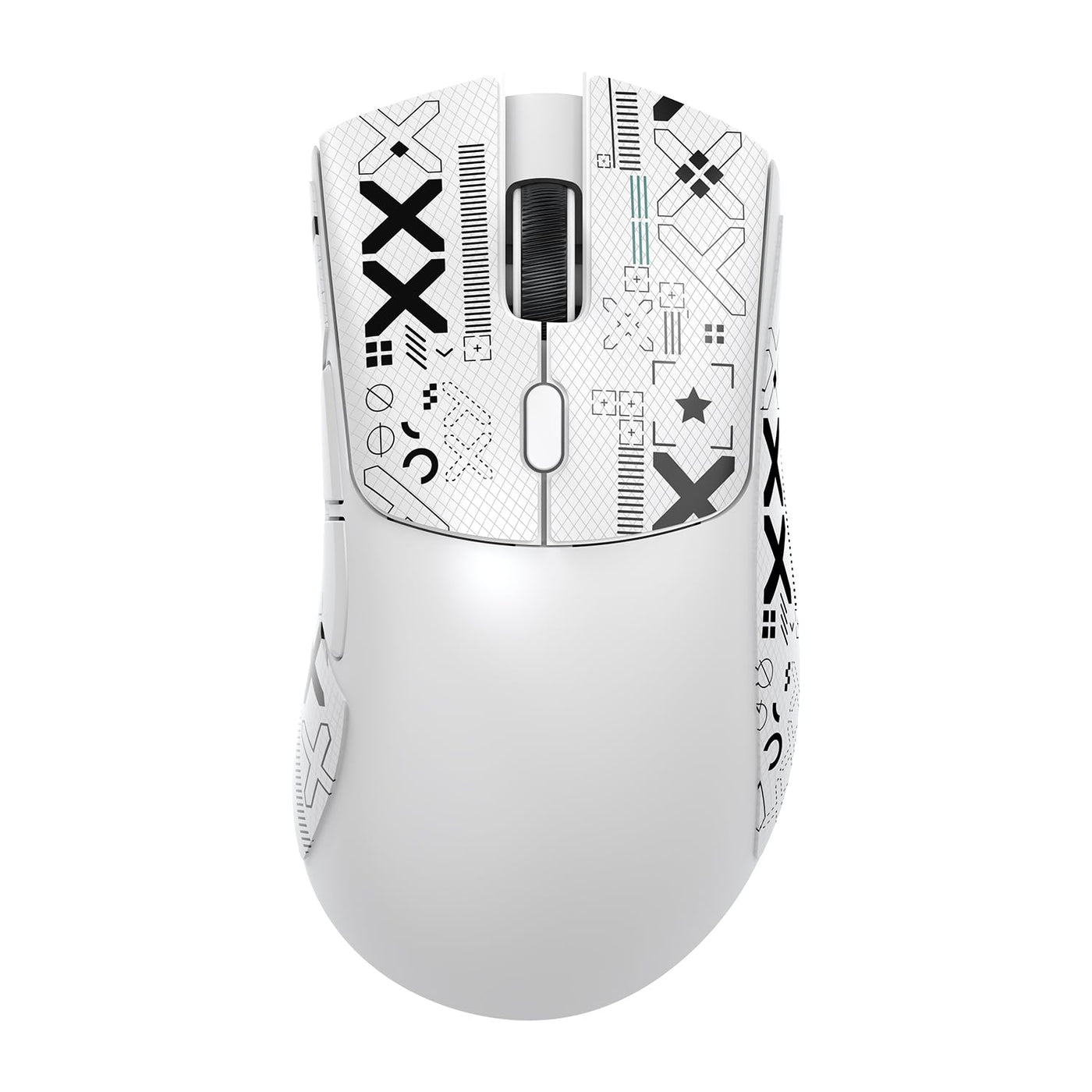 ATTACK SHARK R1 59g Superlight Maus mit Klebeband, PixArt PAW3311 Gaming-Sensor, BT/2,4G kabellose/kabelgebundene Gaming-Maus, 6 einstellbare DPI bis zu 18000, 65 Stunden Akku (weiß)