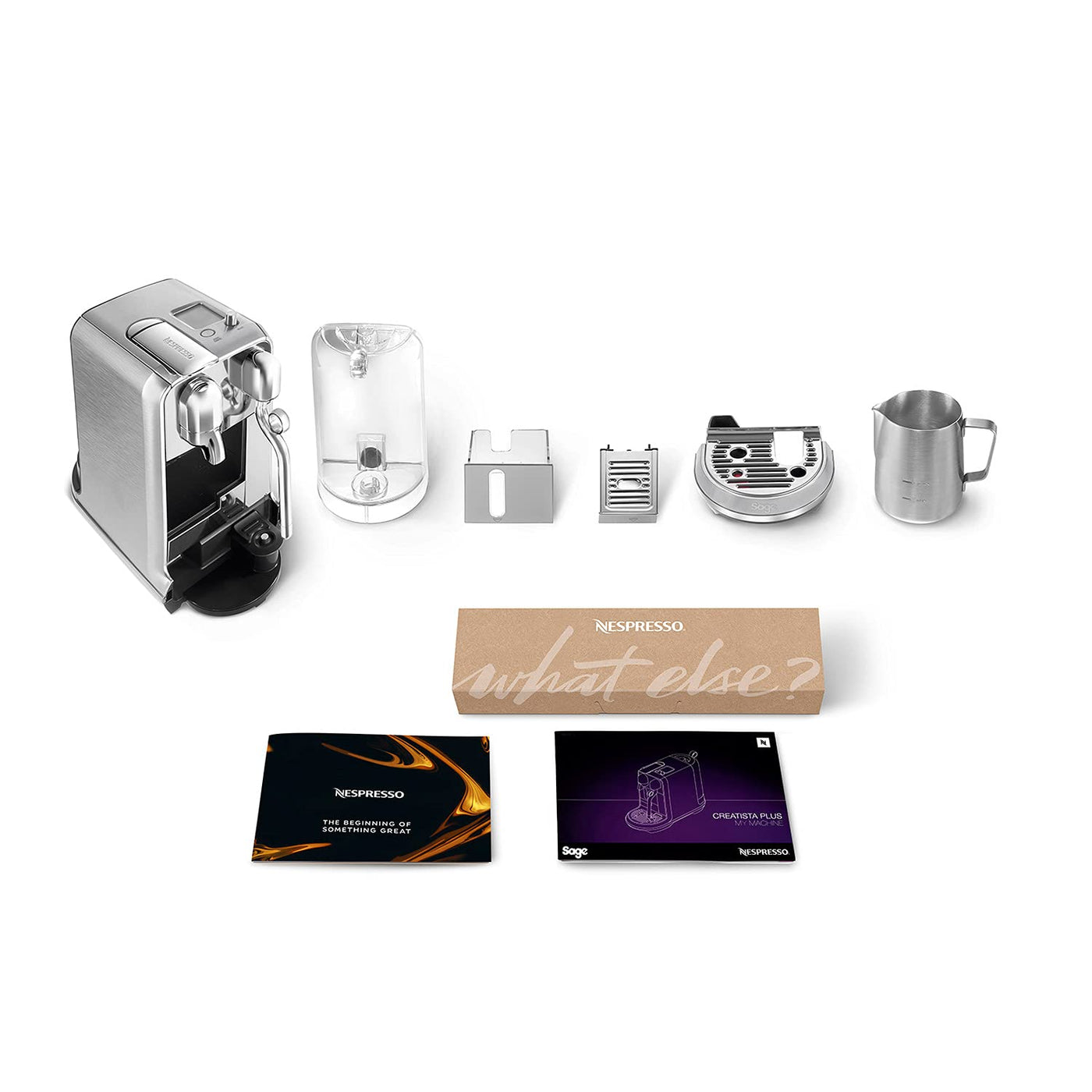 Sage Nespresso SNE800BSS the Creatista Plus Kaffeekapselmaschine, Gebürstetes Edelstahl