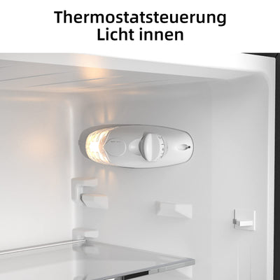 CHIQ Kühlschrank mit Gefrierfach 157L, Kühl-Gefrierkombination leise, Low-frost, 144 cm Hoch, 47 cm Breit, Kühlkapazität: 109L | Gefrierkapazität: 48L, for Eigentumswohnungen FBM157L42