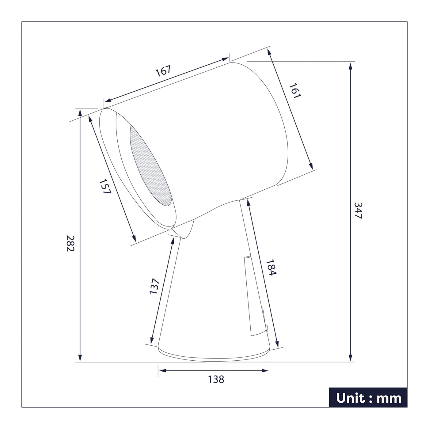 CIARRA CBPHL01 Mini Mobile Dunstabzugshaube HOOD TO GO Leise Umluft mit 2 Stufen Tragbar Tischhaube Abzugshaube Blau für Steak Grillen BBQ Camping Wohnmobil Küche Reise