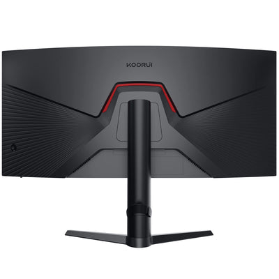 Moniteur de jeu incurvé ultra-large KOORUI 34 pouces, écran PC 165 Hz, 1 MS, 1000R, WQHD 3440x1440, VA, Adaptive Sync, 2xHDMI 100 Hz et Display Port 165 Hz, VESA 75 * 75 mm, DCI-P3 90 %, hauteur réglable