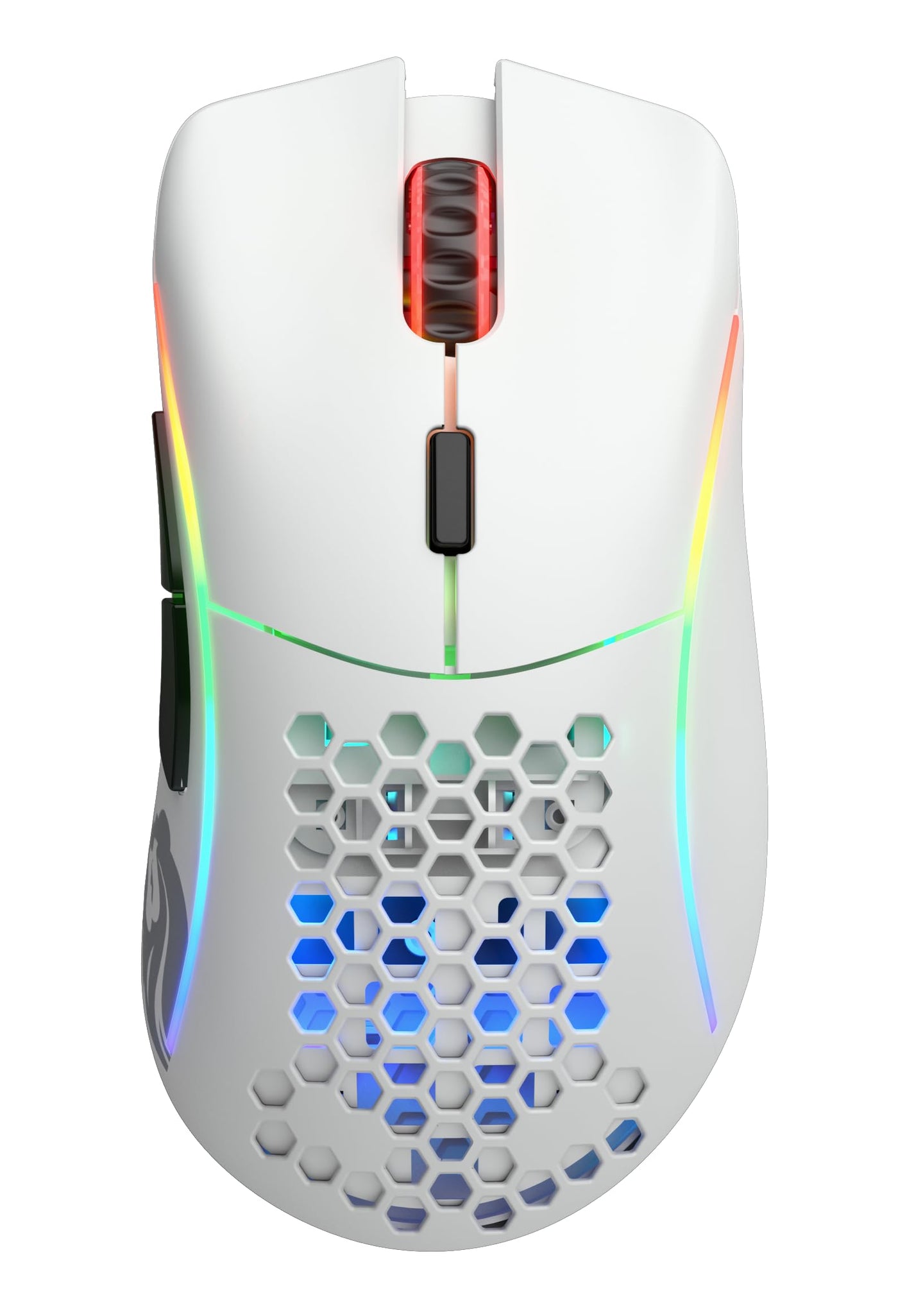 Glorious Gaming Model D Wireless Gaming Mouse – Superleichte 69 g, verzögerungsfreier 2,4-GHz-Funk, bis zu 71 Stunden Akku, RGB-Beleuchtung, BAMF-Sensor, ergonomisch, 6 Tasten – Mattweiß