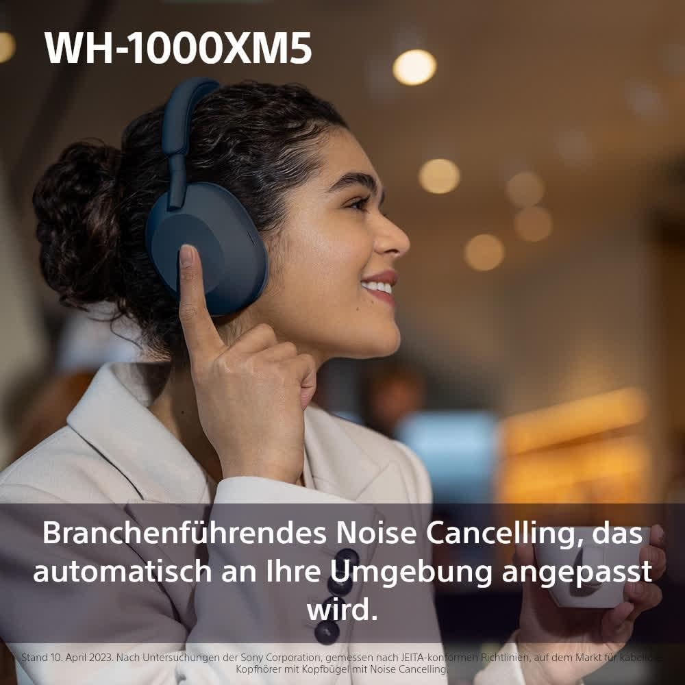 Sony WH-1000XM5 kabellose Bluetooth Noise Cancelling Kopfhörer (30h Akku, Touch Sensor, Headphones Connect App, Schnellladefunktion, optimiert für Amazon Alexa, Headset mit Mikrofon) Schwarz