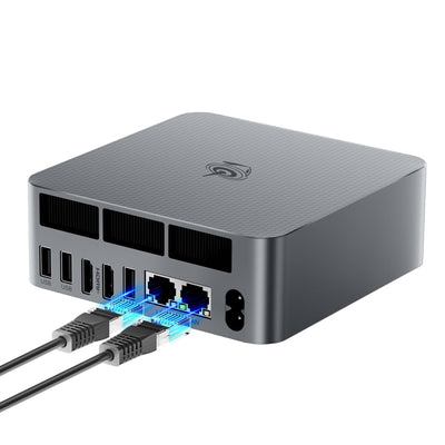 Beelink Mini PC EQi12, Intel Core 1220P (bis zu 4,4 GHz), 24GB LPDDR5 RAM 500GB M.2 PCIe4.0 SSD, 4K Dual HDMI/Dual Gigabit Ethernet/WiFi 6/BT5.2/Office Mini Desktop Computer