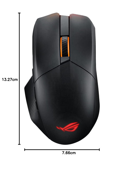 ASUS ROG Chakram X Origin kabellose RGB Gaming Maus (ROG AimPoint-Sensor, 36.000 dpi, Polling-Rate 8000 Hz, RF 2,4 GHz / Bluetooth / kabelgebunden, 11 programmierbare Tasten, Joystick, schwarz)