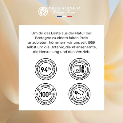 Yves Rocher Monoï Eau de Toilette VAGUE D’ÉTÉ 100 ml | exotisches Parfüm für Frauen mit frischem Sommer-Duft | Parfum Damen | Eau de Toilette für paradiesische Gefühle