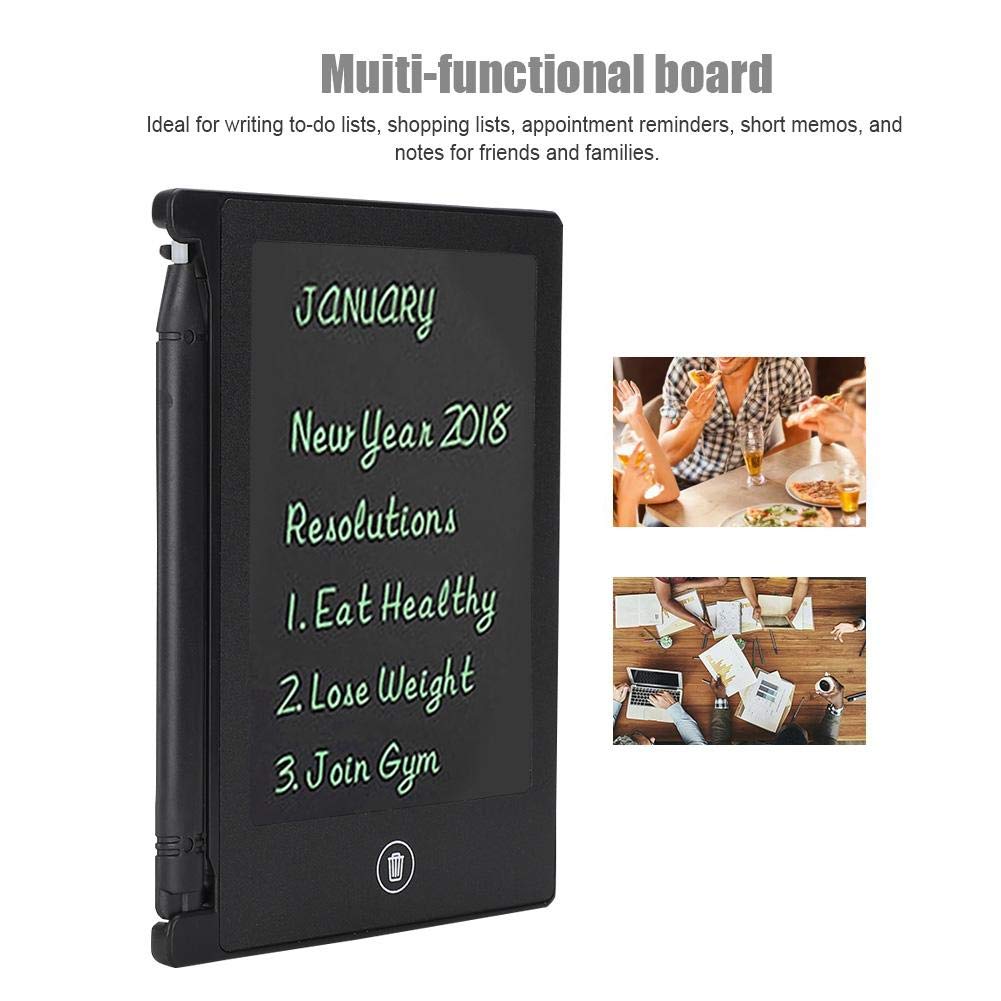 4,5-Zoll-LCD-Schreibtafel, ultradünne Handschrift-Tablette Writing Drawing Notebook LCD-Panel Portable für Kinder Kinder(Schwarz)