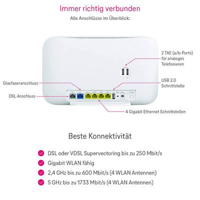 Deutsche Telekom WLAN Speedport Smart 3 R (für SuperVectoring) B-Ware, Dual Band