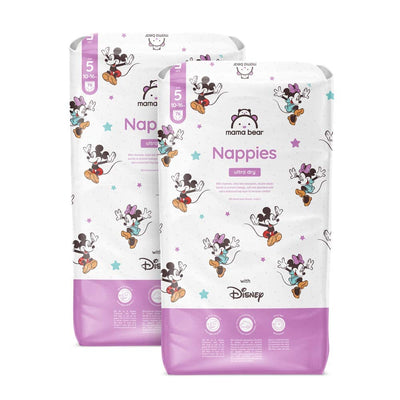 Amazon-Marke: Mama Bear Disney Ultra Dry Windeln Größe 5 (10-16 kg) - MONATSBOX, Weiß, 152 Stück (2 Packungen mit 76)