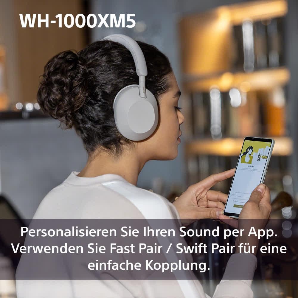 Sony WH-1000XM5 kabellose Bluetooth Noise Cancelling Kopfhörer (30h Akku, Touch Sensor, Headphones Connect App, Schnellladefunktion, optimiert für Amazon Alexa, Headset mit Mikrofon) Schwarz