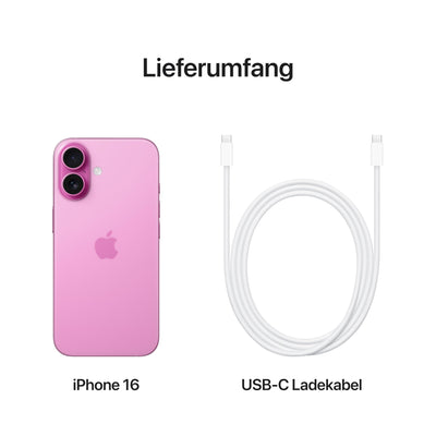 Apple iPhone 16 128 GB: 5G Handy mit Kamerasteuerung, A18 Chip und einem echten Boost für die Batterie. Funktioniert mit AirPods, Rosé