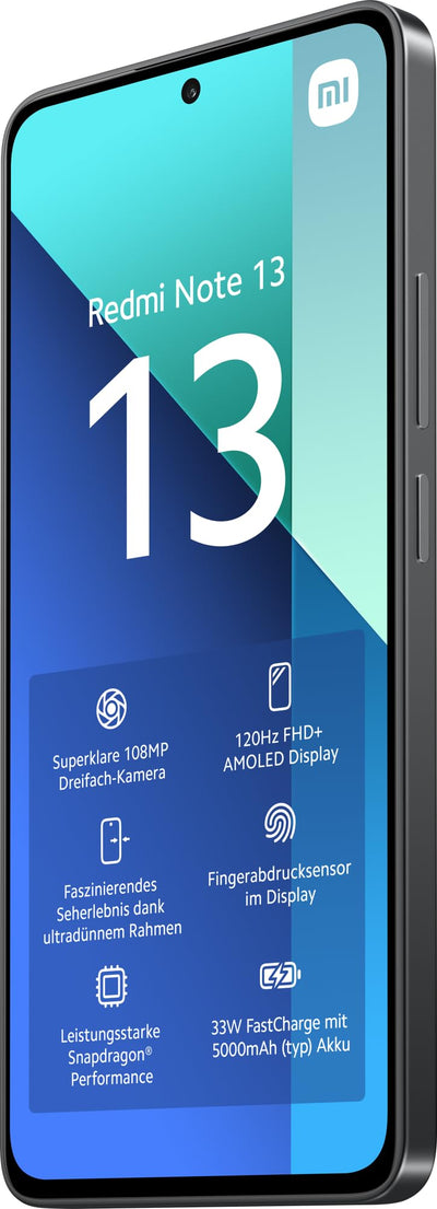 Xiaomi Redmi Note 13 Smartphone, 8+128GB Handy ohne Vertrag, Schwarz