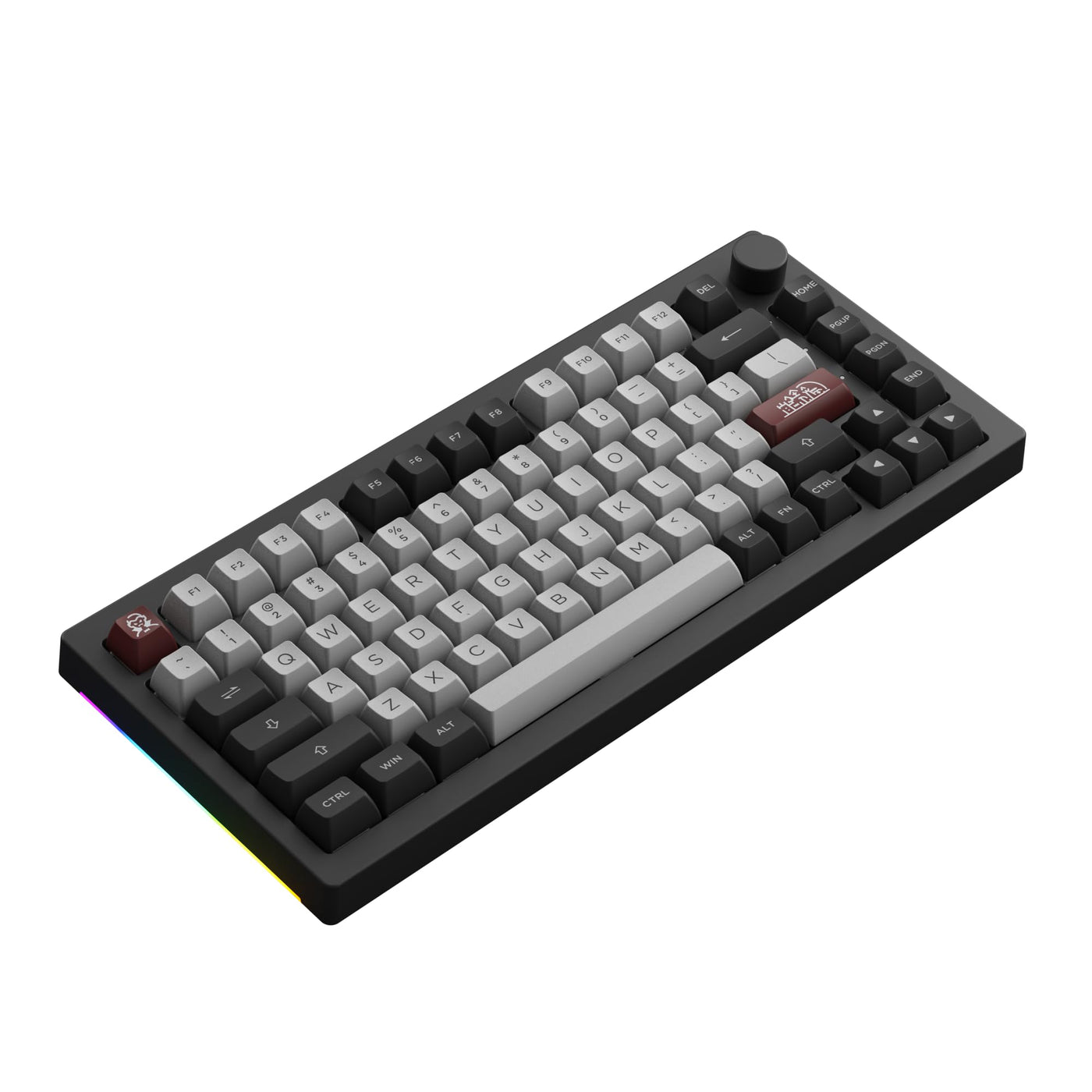 Akko Dracula Castle 5075B Plus Wireless Gaming Tastatur | LED RGB mit PBT-Tastenkappen | 2.4GHz Bluetooth | USB-C kabelgebundene Tastatur | V3 Cream Blue Pro