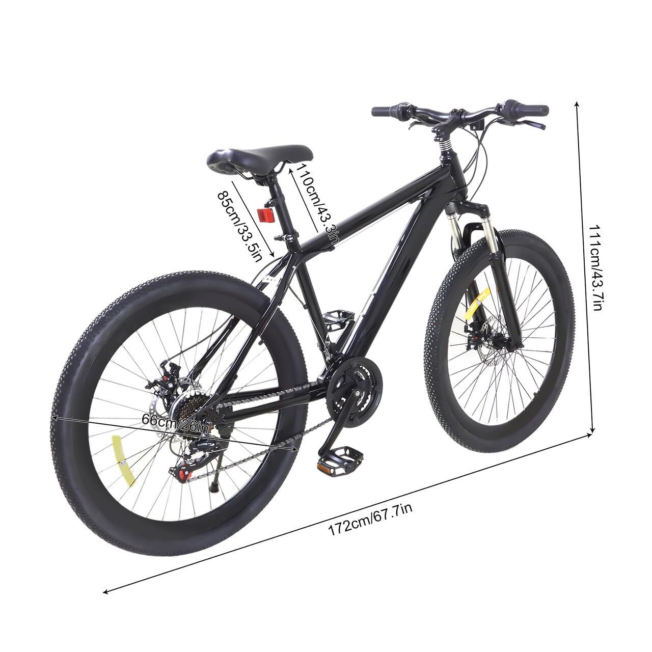 Fahrrad Mountainbike Premium Siebenteiliges Positionierschwungrad Fully FüR Jungen MäDchen Damen Herren Herrenrad Damenrad Downhill Bike Scheibenbremse Bergsteiger StäNder 26Zoll 21Gang