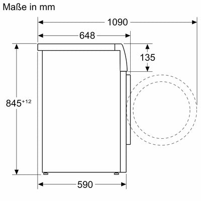 Bosch WGB256A41, Serie 8, Smarte Waschmaschine, 1-10kg, 1600 UpM, Made in Germany, Maximale Energie- und Wasserersparnis, i-DOS automatische Dosierung, Fleckenautomatik, Iron Assist, Nachlegefunktion