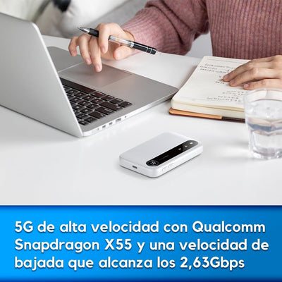 ZTE U50, tragbarer WLAN-Zugangspunkt 5G mit SIM-Steckplatz, entsperrter SIM-Steckplatz, kostengünstig für 32 Heim-/Geschäftsgeräte, 5G und 4G+, AX1800 WiFi 6, bis zu 32 Geräte