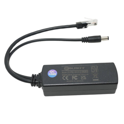 DSLRKIT Aktiver PoE-Splitter, DC 5 V, 2,4 A, Power Over Ethernet, 802.3af, 5,5 x 2,1 mm