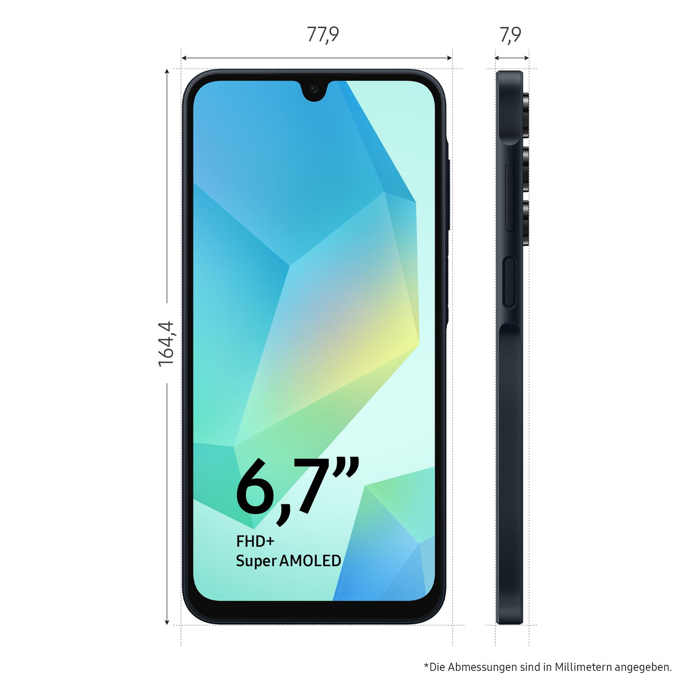 Samsung Galaxy A16 5G Smartphone ohne Vertrag, Handy mit Android, 50-MP-Hauptkamera, 16,91 cm / 6,7" Display, 128 GB, Blue Black, 2,5 Jahre Herstellergarantie [Exklusiv bei Amazon]