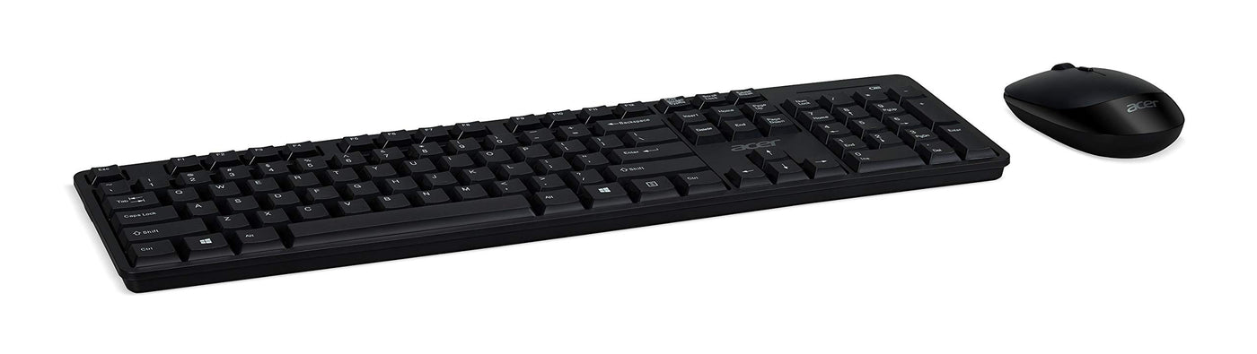 Acer Wireless Tastatur & Maus Kit (Combo 100) (kabellose Tastatur mit Nummernblock + Maus, schlichtes und schickes Design) schwarz