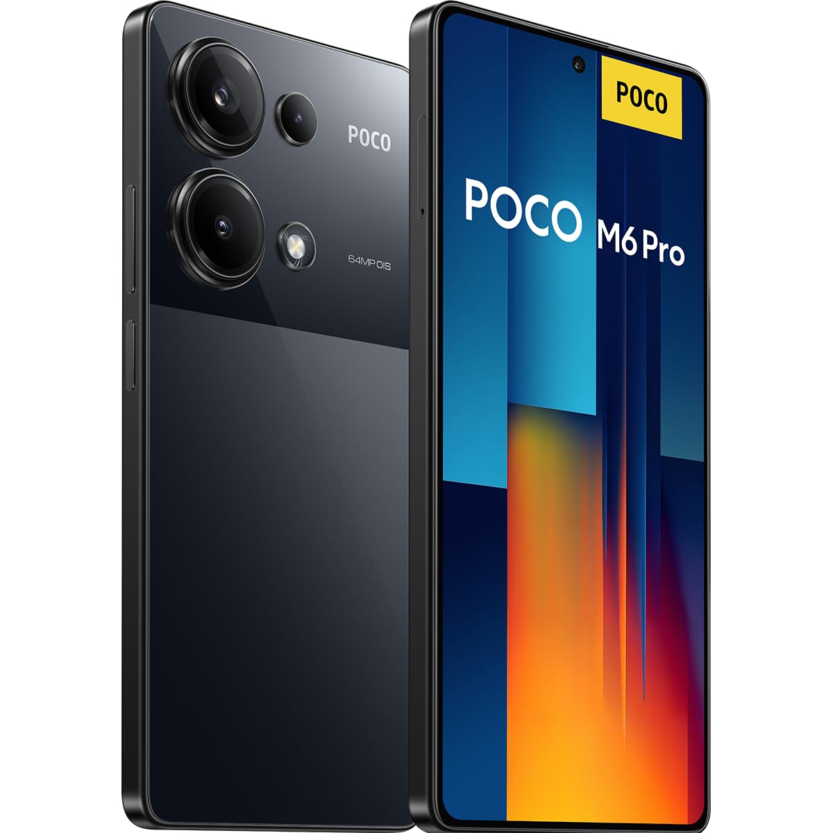 Poco M6 Pro Smartphone, 12+512GB Handy ohne Vertrag, 120Hz 6,67" AMOLED DotDisplay, 64MP OIS Dreifach-Kamera, 5000mAh, 67W Turbo-Charge, Dual-SIM, Schwarz (DE Version + 2 Jahre Garantie)