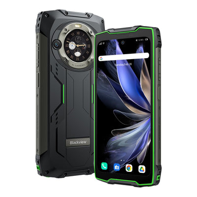 Blackview BV9300 PRO Outdoor Handy ohne Vertrag (100LM Taschenlampe), 16GB+256GB, 15080mAh Akku, 6.7'' 120Hz 2.3K Display, 64MP Kamera, IP68 Android 13 Wasserdichtes Smartphone, GPS NFC Grün