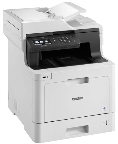 Brother MFC-L8690CDW Professionelles 4-in-1 Farblaser-Multifunktionsgerät (Drucker, Scanner, Kopierer, Fax, 31 Seiten/Min.) weiß/schwarz