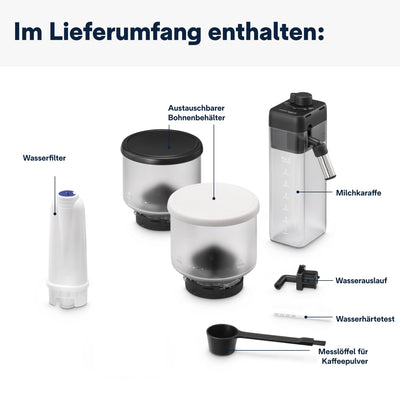 De'Longhi Rivelia EXAM440.35.B Kaffeevollautomat mit Milchaufschäumdüse, Wechselbarer Bohnenbehälter, 8 Kaffeegetränke auf Knopfdruck, Extra-Shot-Funktion, 3,5" Touch-Display, Onyx Schwarz