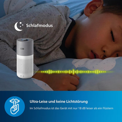 Philips Luftreiniger der Serie 4000i, App-Steuerung, entfernt Keime, Pollen und Staub in Räumen bis zu 158 m², 4 Geschwindigkeiten, Schlafmodus, (AC4236/10)