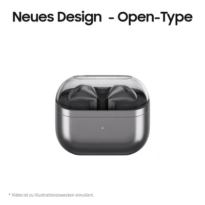 Samsung Galaxy Buds3 Kabellose Bluetooth-Kopfhörer, Active Noise Cancelling (ANC), Adaptive Geräuschunterdrückung, In-Ear-Kopfhörer mit 360 Audio, Silver, Inkl. Anymode Clear Case