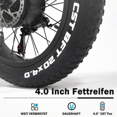 HANEVEAR Y20Plus E Bike Klappbar Elektrofahrrad mit 24Ah Li-Ion Akku, E Bike Herren 250W Motor Max.25km/h, 4.0'' E-Fatbike, Hydraulische Bremse, Pedelec EBike 20 Zoll für Herren Damen