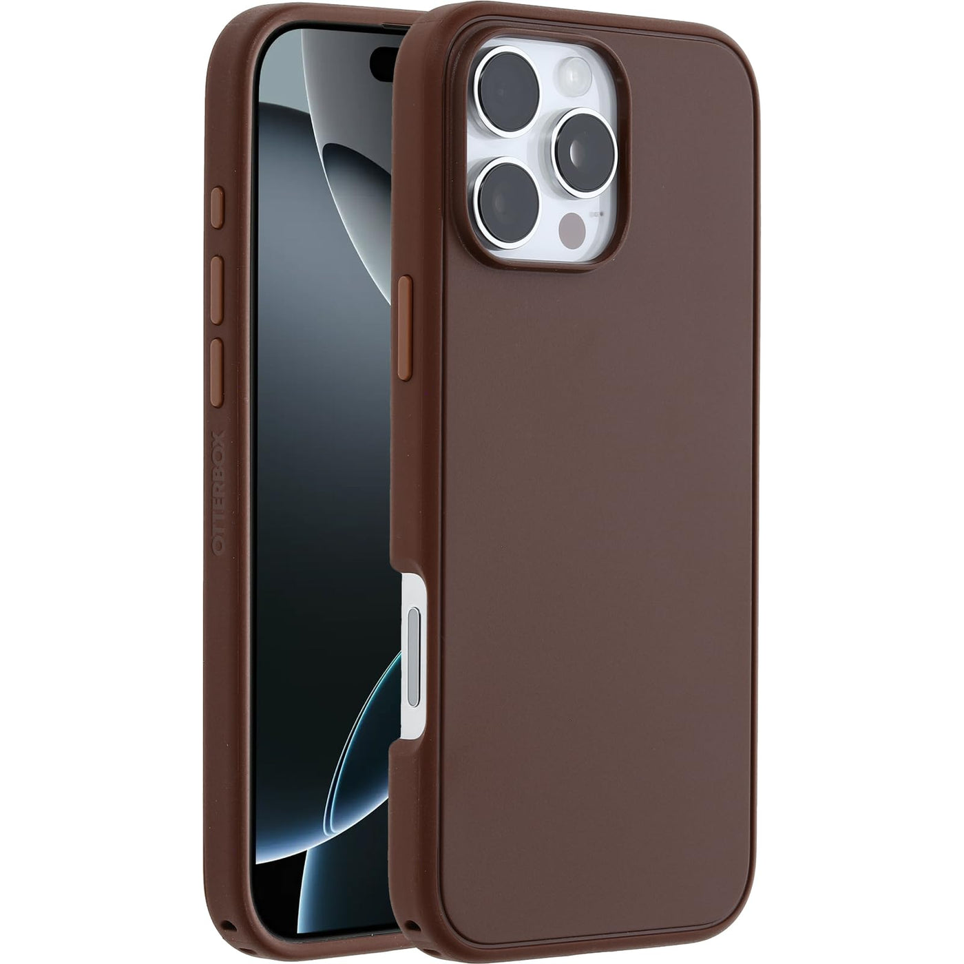 OtterBox Symmetry Series MagSafe Hülle für iPhone 16 Pro Max, stoßfest, sturzsicher, dünne Schutzhülle, 3X mehr Stürze als nach Militärstandard, Braun