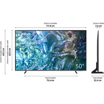 Samsung TV QLED 50Q60D, 125 cm, Smart, 4K Ultra HD (Model 2024)