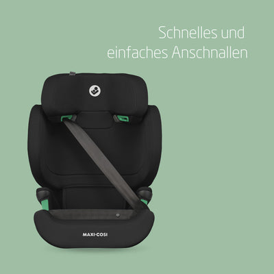 Maxi-Cosi RodiFix M i-Size, Kindersitz mit hohem Rücken, 3,5–12 Jahre, 100–150 cm, ISOFIX-Kindersitz, G-CELL Seitenaufprallschutz, verstellbare Höhe, schnelles und einfaches Anschnallen, Basic Black