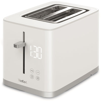 Tefal TT6931 Sense Toaster | 7 Bräunungsstufen | Digitaldisplay | Countdown | Aufwärmen/Auftauen | Krümelschublade | Stopp-Taste | Weiß