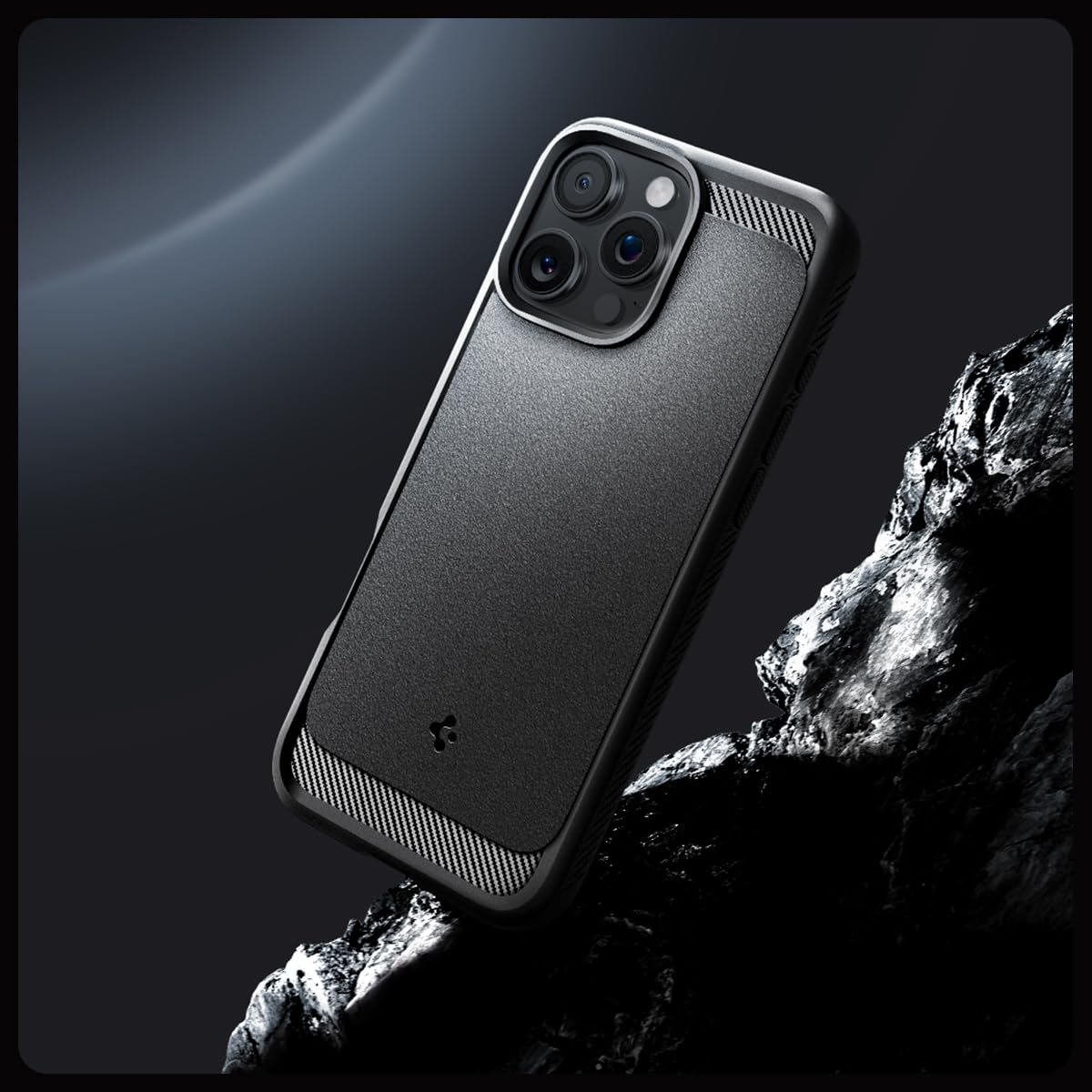 Spigen Rugged Armor MagFit Hülle für iPhone 16 Pro, Kompatibel mit MagSafe Zubehör -Matte Black