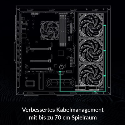 ARCTIC 4-Pin PWM Fan Splitter Cable - PST Verteiler-Kabel für 4 Gehäuselüfter, Fans, PWM-Sharing Kabel, Multi-Lüfter-Anschluss, Lüfterkabel, Verlängerungskabel, Splitter, Y-Kabel, Adapter, PC