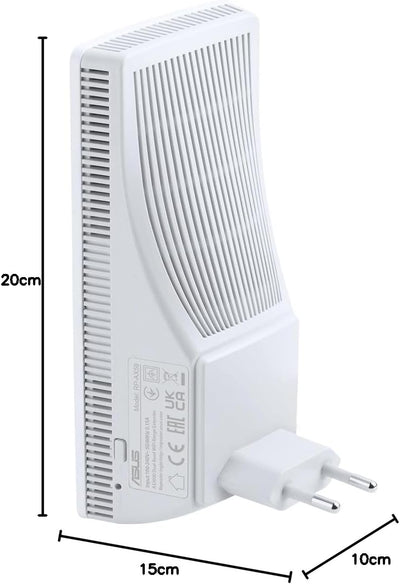 ASUS RP-AX58 AX3000 Dualband WiFi 6 Range Extender/AiMesh Extender (160 MHz Bandbreite auf 5GHz Kanälen, Einrichtung per App, große Kompatibilität)