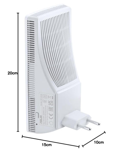 ASUS RP-AX58 AX3000 Dualband WiFi 6 Range Extender/AiMesh Extender (160 MHz Bandbreite auf 5GHz Kanälen, Einrichtung per App, große Kompatibilität)