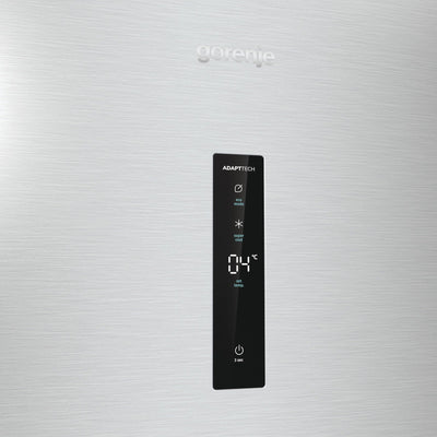 Gorenje R 619 DAXL6 Kühlschrank/AdaptTech/FreshZone/Schnellkühlfunktion/Umluft-Kühlsystem/LED Display / 398l / 185cm / EEK D/Edelstahl