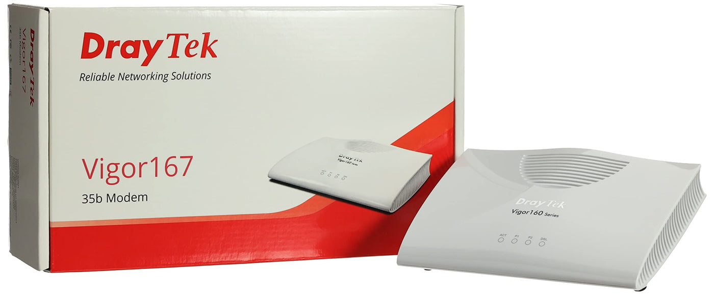 DrayTek Vigor 167 Supervectoring/VDSL2/ADSL2+ Modem DE-at-CH Weiss, Standard