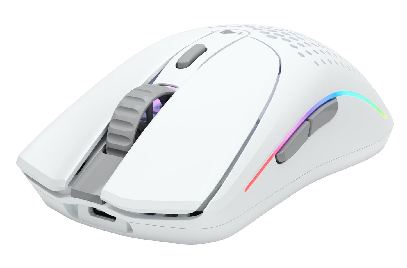 Glorious Gaming Model O 2 Wireless Gaming Mouse – 2,4 GHz & Bluetooth hybrid, superleichte 68 g, lange Akkulaufzeit, 26 k BAMF 2.0 Sensor, RGB-Beleuchtung, beidhändig, 6 Tasten, PTFE-Füße – Weiß