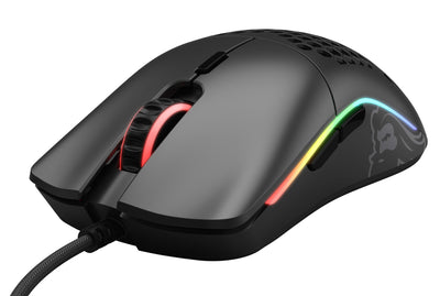 Glorious Gaming Model O Wired Gaming Mouse – superleichtes Wabendesign mit 67 g, RGB-Beleuchtung, Pixart 3360 Sensor, Omron-Schaltern, beidhändig – Mattschwarz