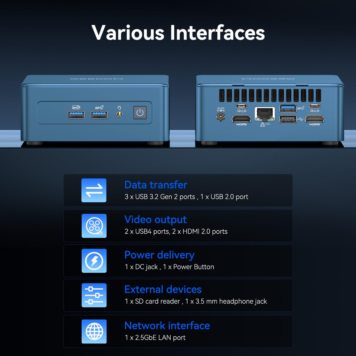 Beelink MINI-S13 Mini-PC, 13th Gen Intel Twin Lake-N150 Prozessor (bis zu 3,6 GHz) Mini Computer, 16 GB RAM 1TB SSD Business Desktop-Computer, Dual HDMI/WiFi 6/BT 5.2/RJ45/WOL