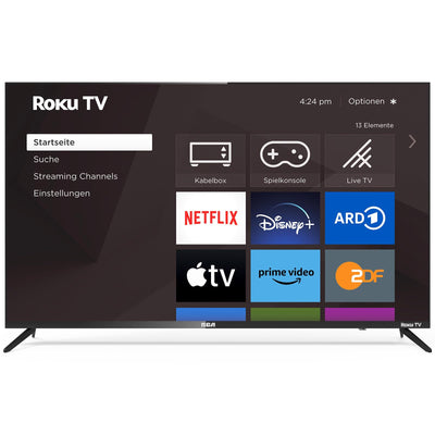 RCA Smart TV 55 Zoll (139cm) Fernseher Roku TV UHD 4K HDR10 HLG Triple Tuner HDMI USB WiFi (Nur für Deutschland) 2024