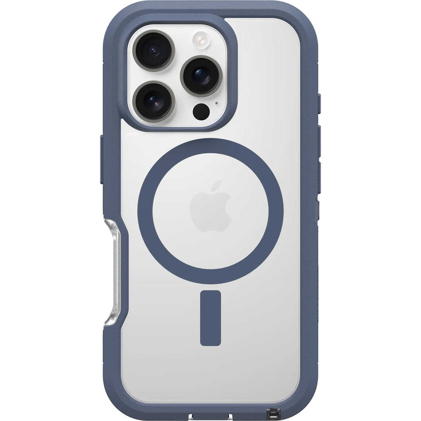 OtterBox Defender Series XT MagSafe Hülle für iPhone 16 Pro, stoßfest, Ultra-robust, schützende Hülle, 7X getestet nach Militärstandard, Transparent/Blau